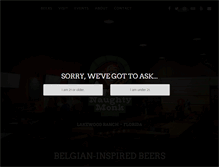 Tablet Screenshot of naughtymonkbrewery.com